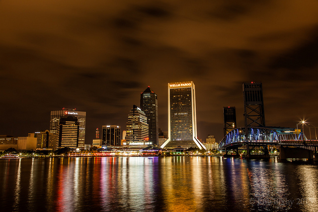 Jacksonville, FL at night