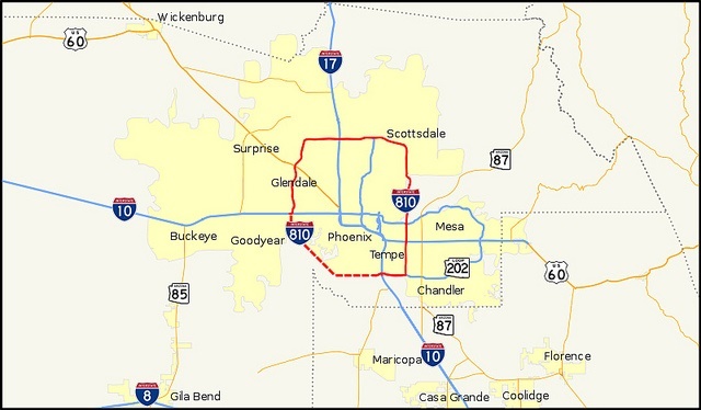 map of Phoenix area