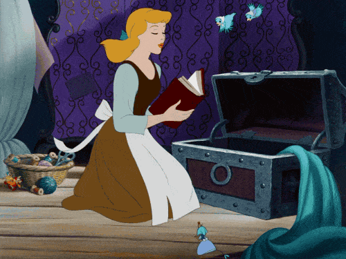 Cinderella reading aloud