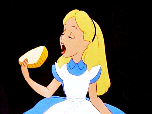 Alice eating a snack
