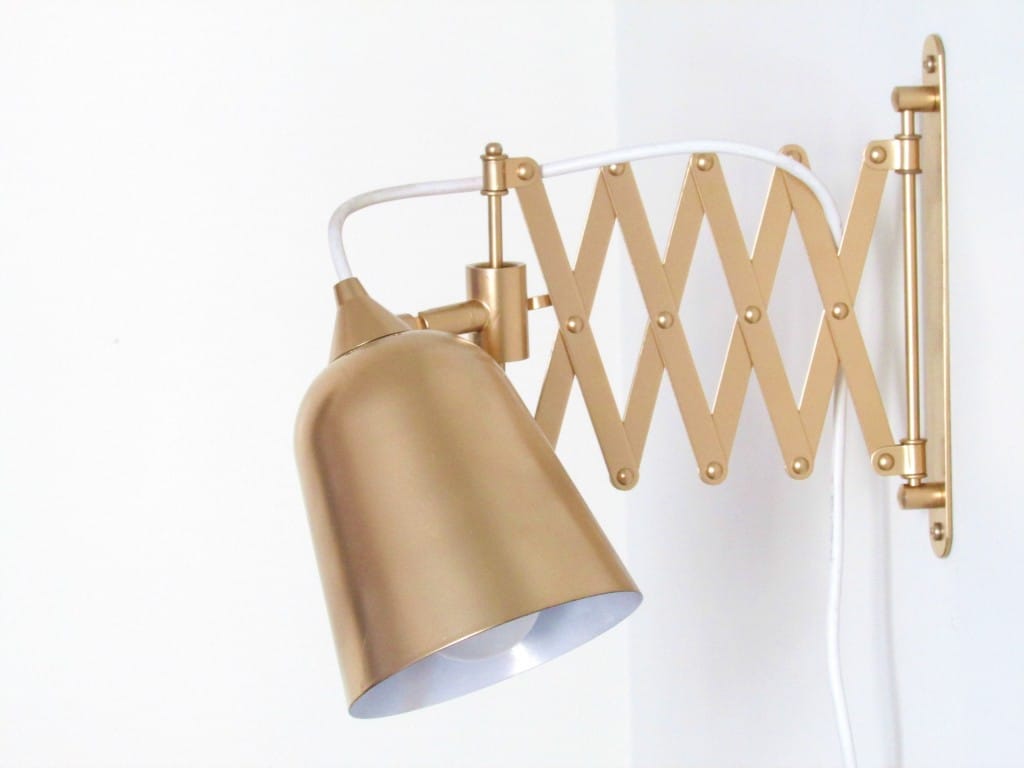 golden accordion sconce