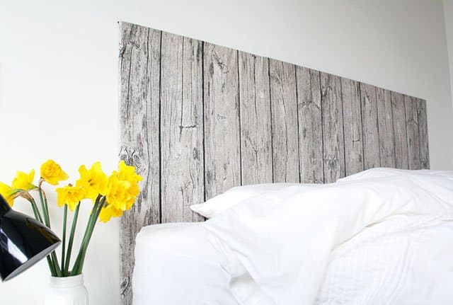 fake wood headboard