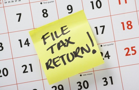 File tax return note