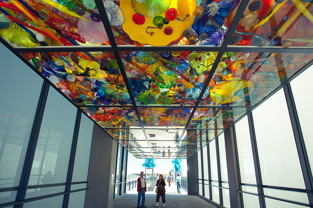 colorful glass ceiling
