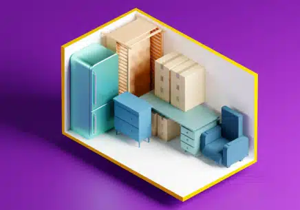 Illustrated demonstration of 10x10 storage unit capacity